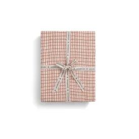 Garbo&Friends Checks Rust Muslin Fitted Sheet Single