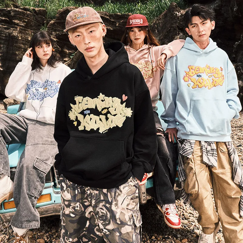【GENANX2024NEW】Far infrared self-heating constant temperature towel embroidered hot painted hooded kangaroo hoodie