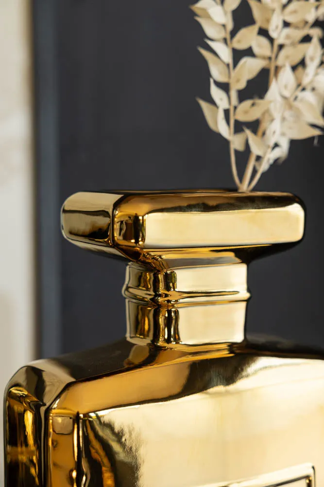 Gold Perfume Bottle Vase