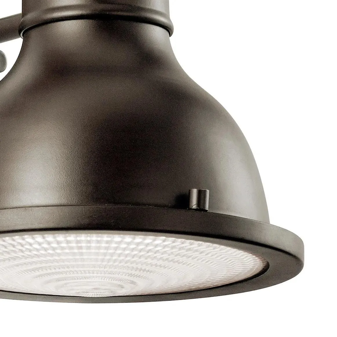 Hatteras Bay 10" Outdoor Wall Light, 1-Light, Clear Fresnel Glass, Metal Dome Shade