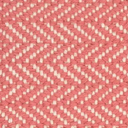 Herringbone Coral Handwoven Cotton Rug Swatch