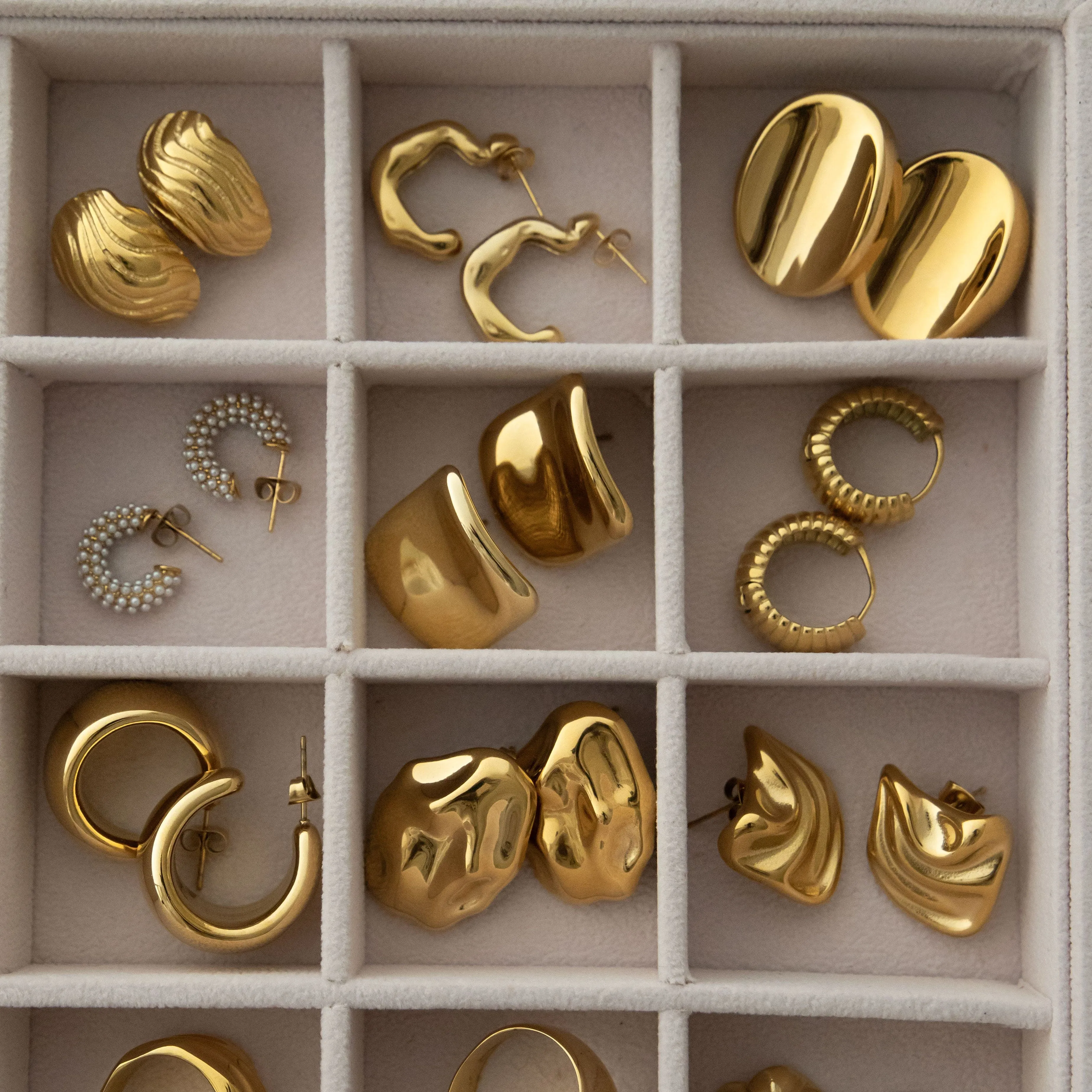 Hex Hoop Earrings