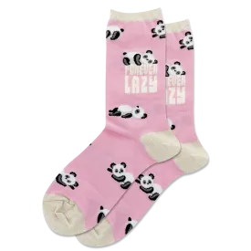 HOTSOX Women's Forever Lazy Panda Crew Socks