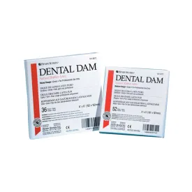 HS Latex Rubber Dam 6" x 6" Thin Gauge Green 36/Pack