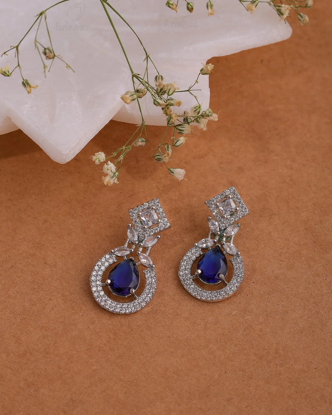Jasmine Rhodium Plated CZ Necklace