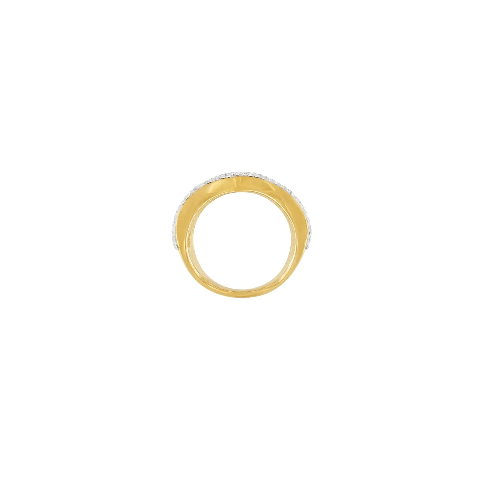Joy Waterproof Statement CZ Ring 18K Gold Plating