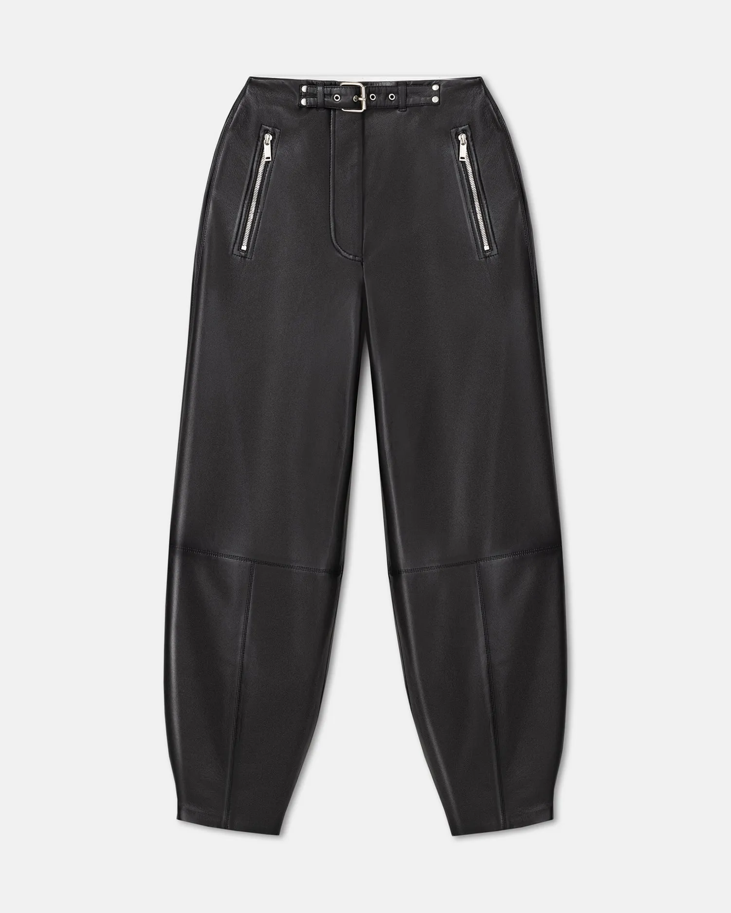 Jozefa - Regenerated Leather Biker Pants - Black