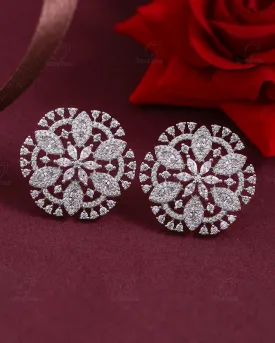 King Cz Stud Earrings - CZE