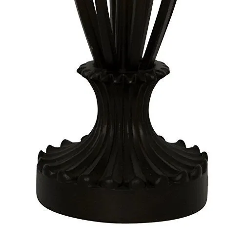 LIGHT ACCENTS, TABLE LAMP 18.5 INCHES HEIGHT, TRADITIONAL IRON SCROLLWORK TABLE LAMP, BRONZE