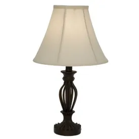 LIGHT ACCENTS, TABLE LAMP 18.5 INCHES HEIGHT, TRADITIONAL IRON SCROLLWORK TABLE LAMP, BRONZE
