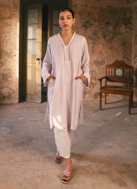 Lilac Jacquard Kurta