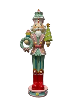 Nutcracker With lights Pink Jacket and Red Boots 107cm