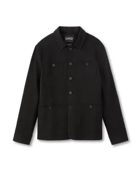 Patch Pocket Task Jacket (Black)