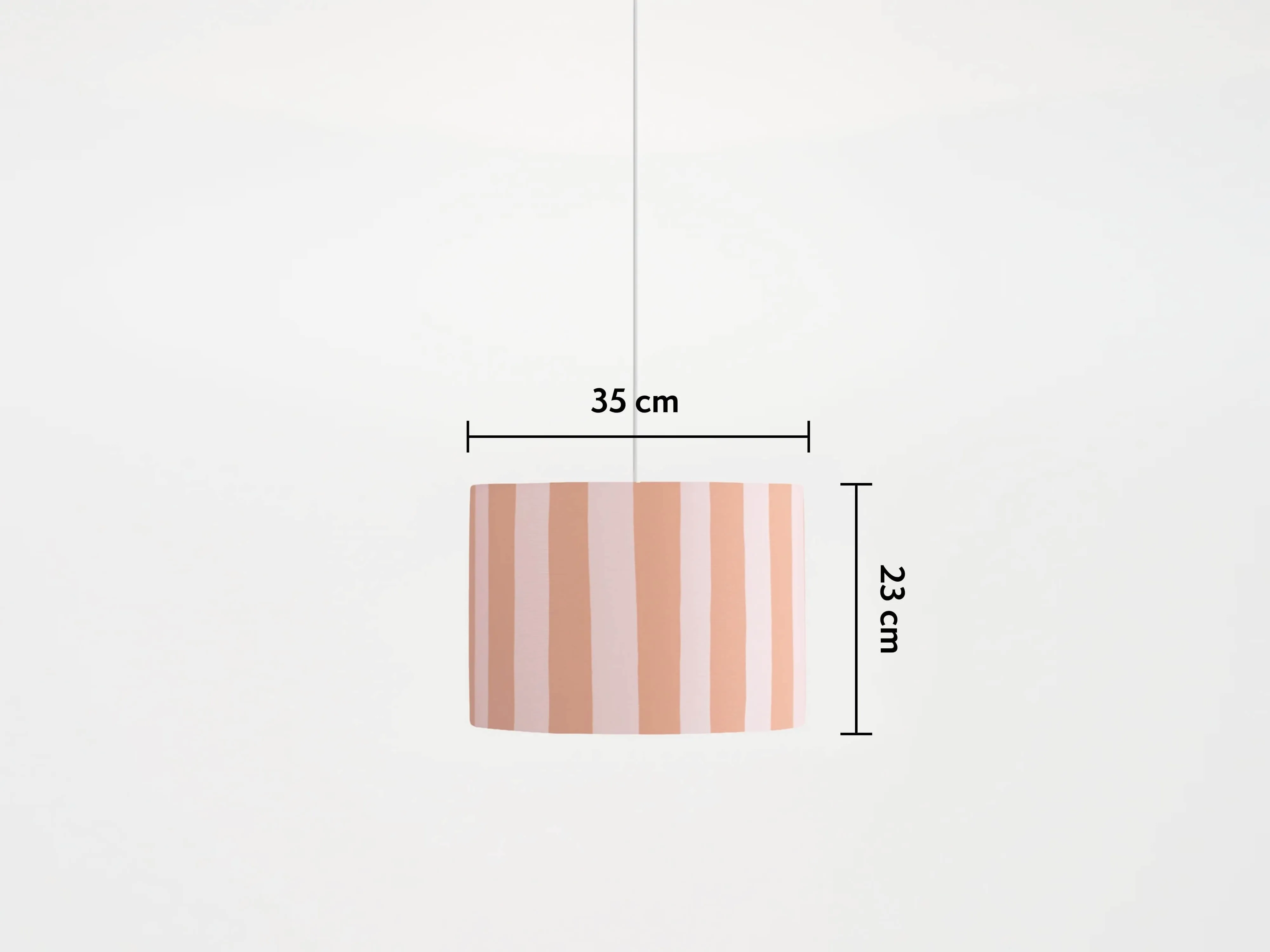 Pink & orange stripe printed shade
