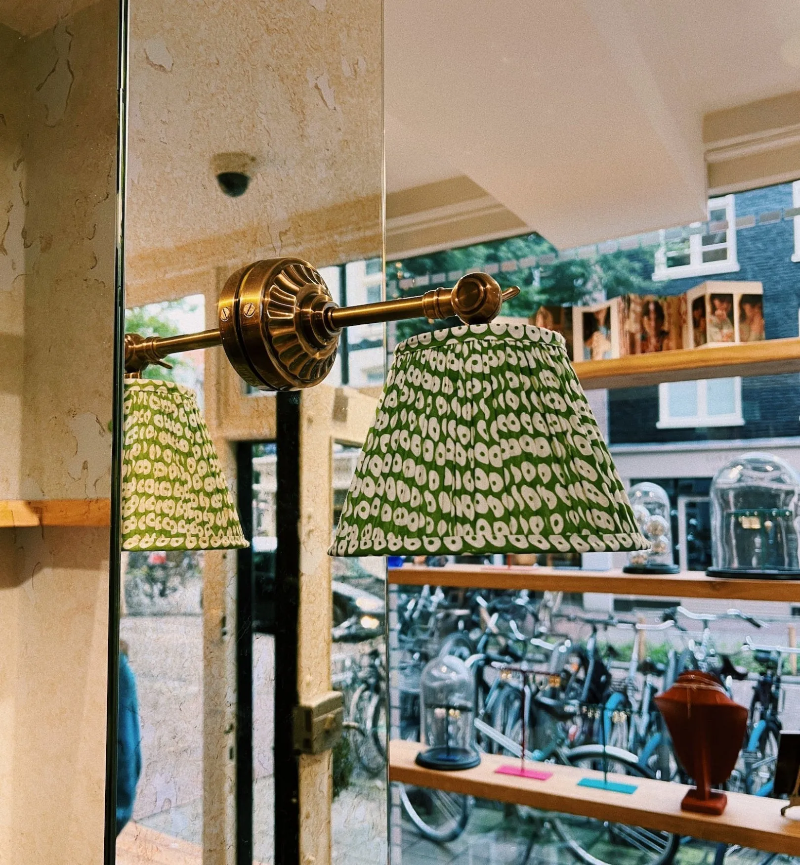 Pooky Green Ikat Cotton Lampshade