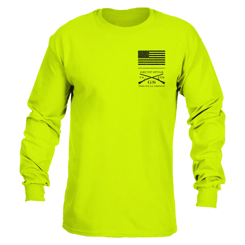 Red Blood Blue Collar® Long Sleeve - Safety Green