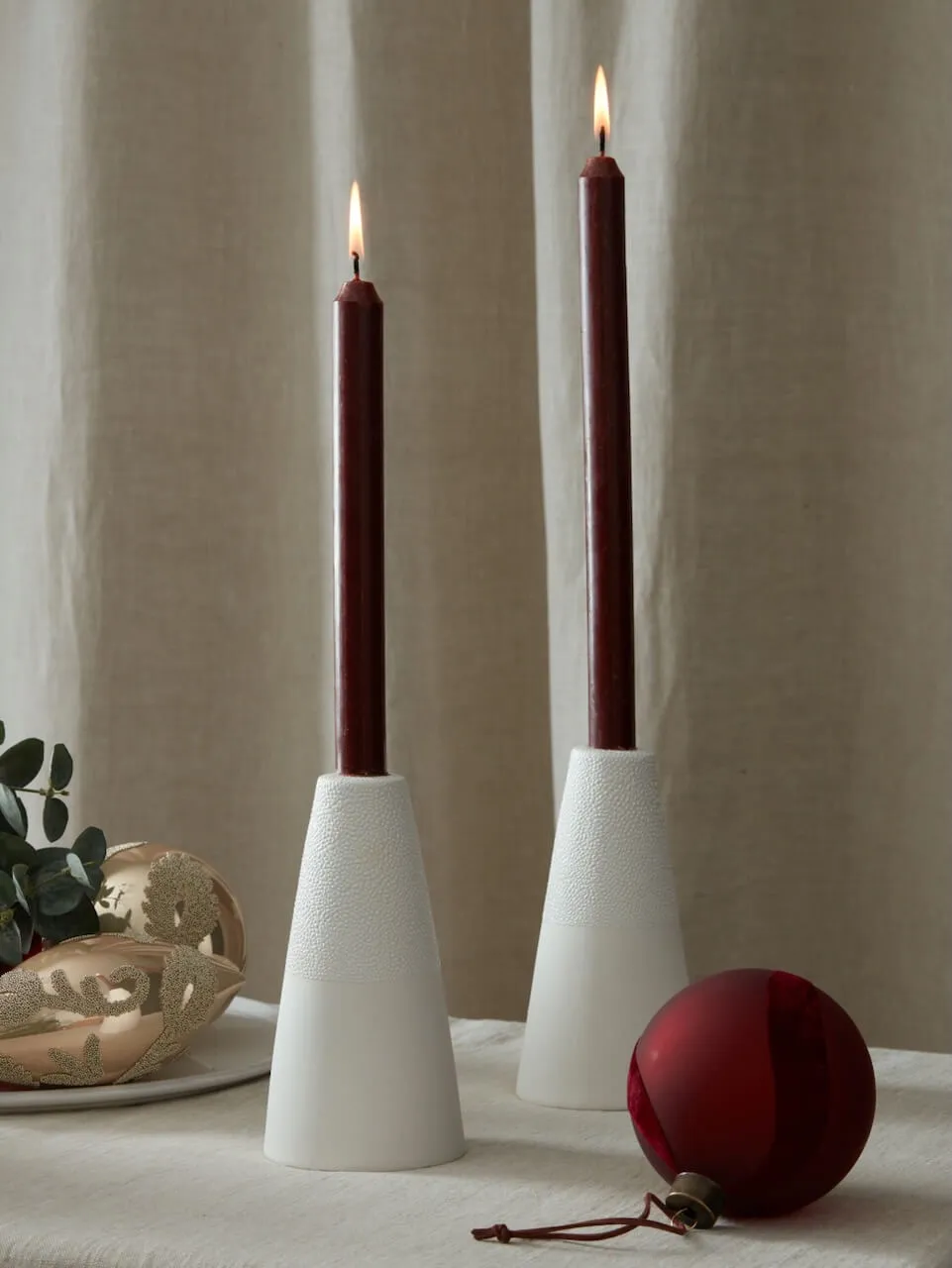 Set of 8 Espresso Dinner Candles