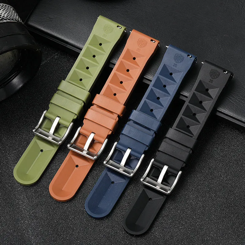 ★Special Offer★Watchdives Soft Waffle Rubber Dive Strap