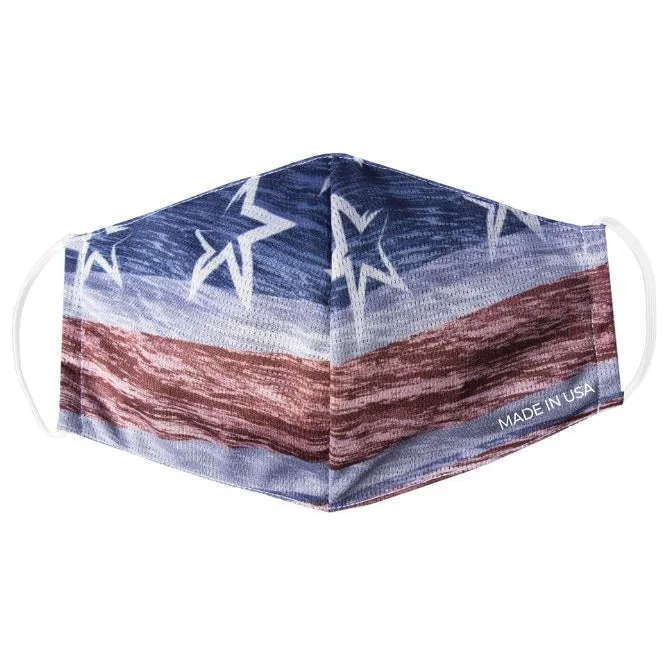 Stars and Stripes Face Covering with Filter Pocket Made in USA