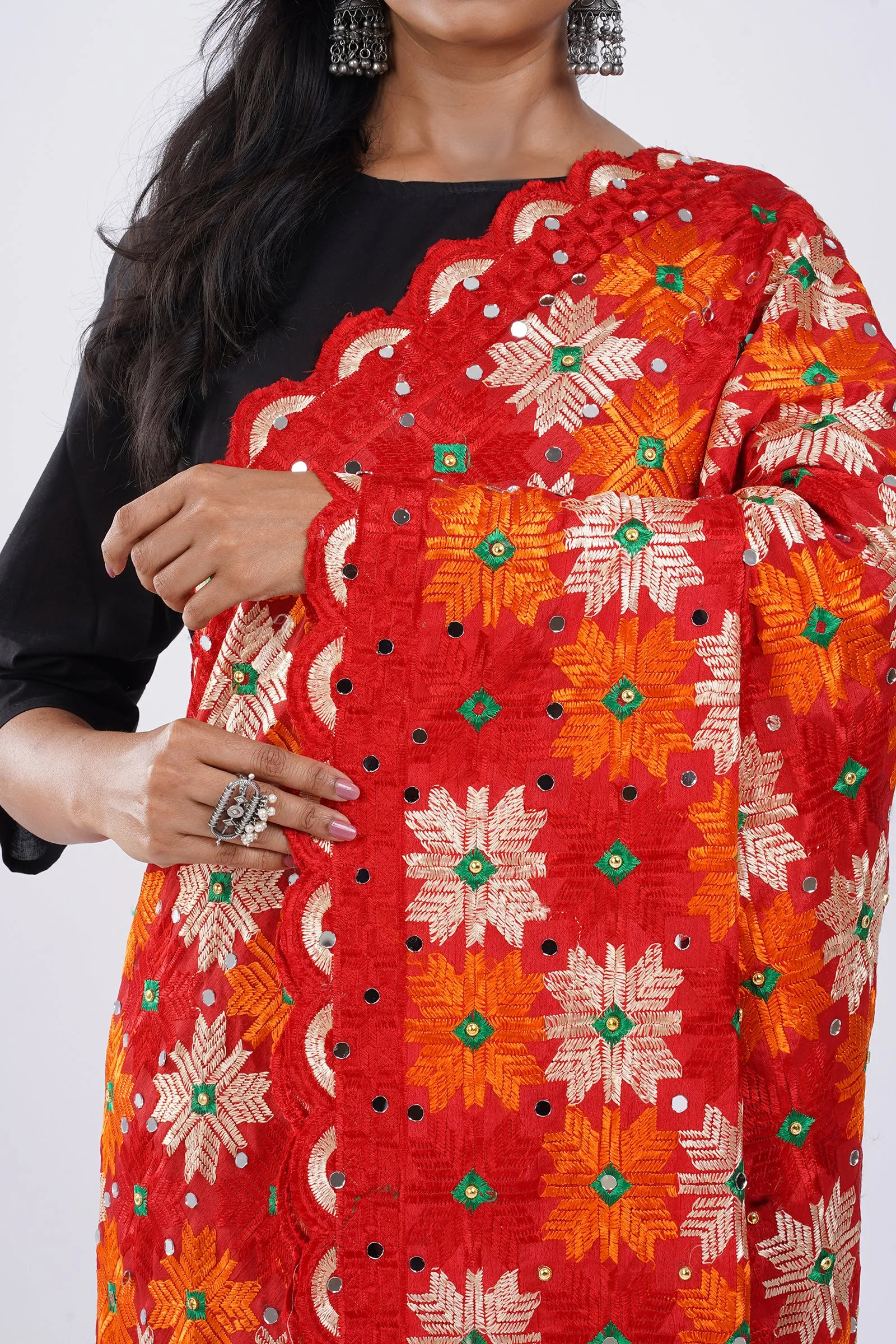 Teejh Amritsari Phulkari Dupatta