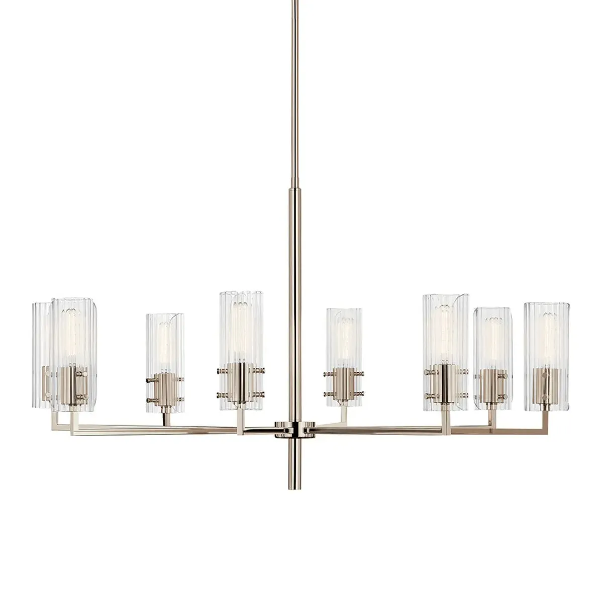 Velestino 40" 8-Light Chandelier, Polished Nickel Finish