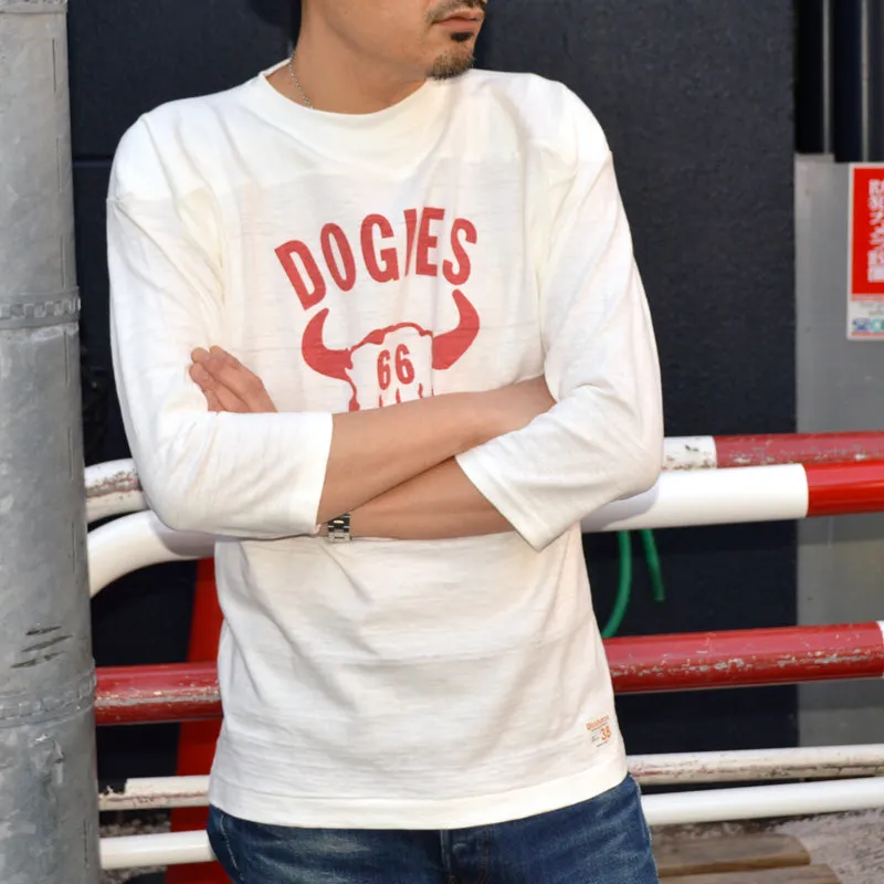 WARE HOUSE "4063 DOGIES" 3/4 Sleeve Football T-shirt "DOGIES"