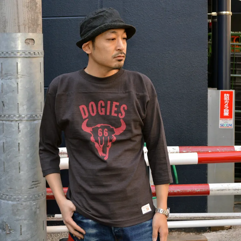 WARE HOUSE "4063 DOGIES" 3/4 Sleeve Football T-shirt "DOGIES"