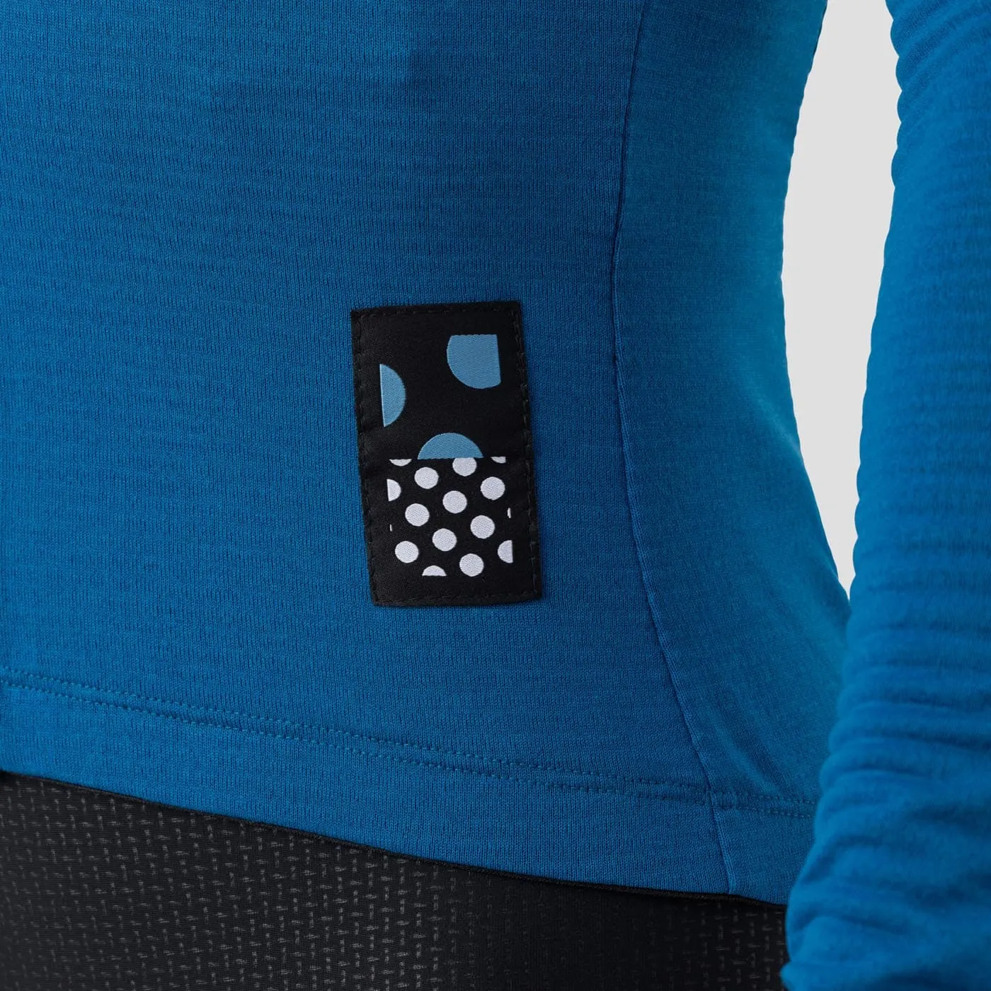 Women's Long Sleeve Micro Grid Jersey - Azure