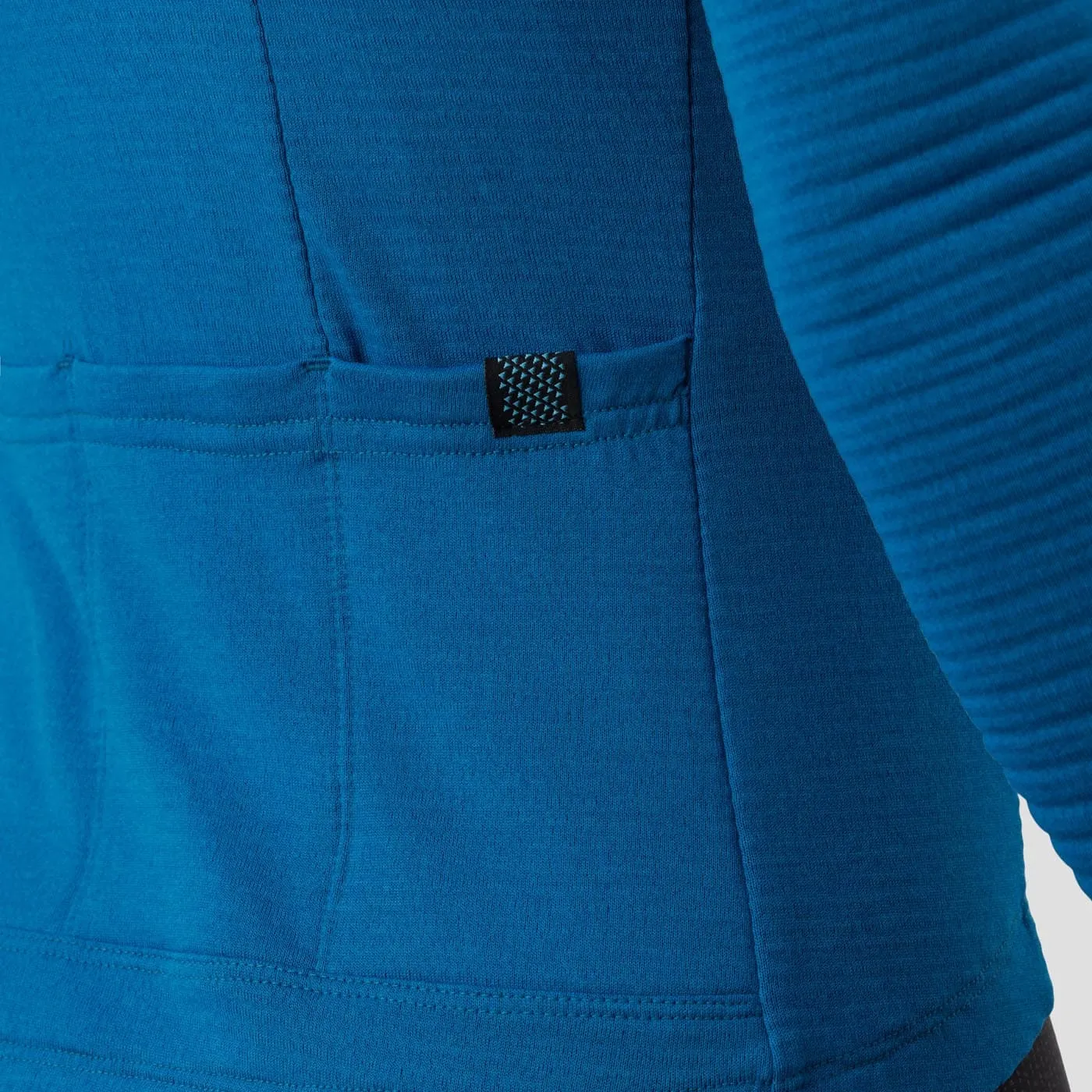 Women's Long Sleeve Micro Grid Jersey - Azure