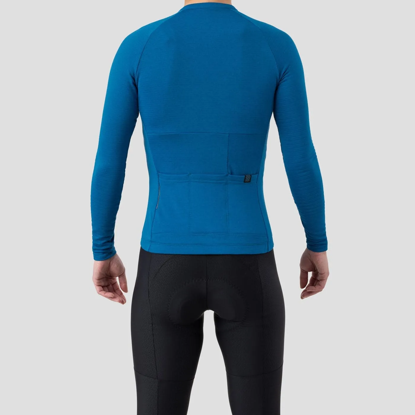 Women's Long Sleeve Micro Grid Jersey - Azure