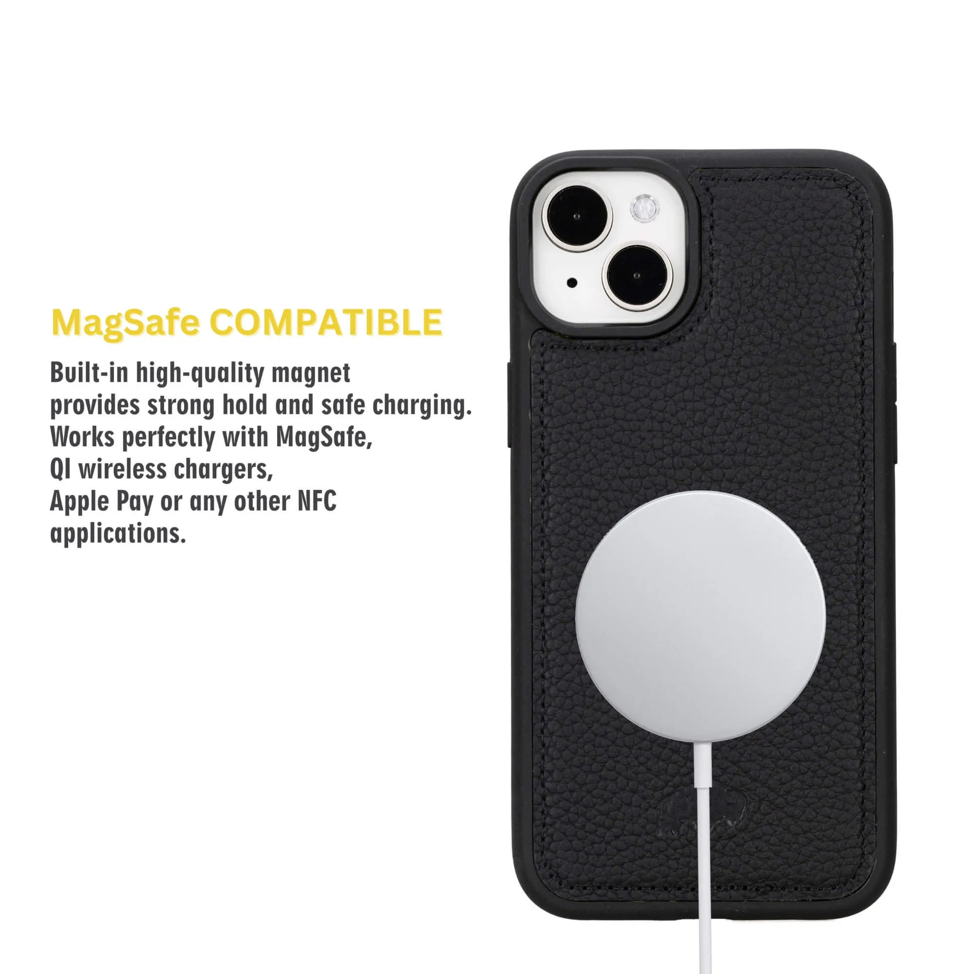 York iPhone 15 Case, Pebble Black