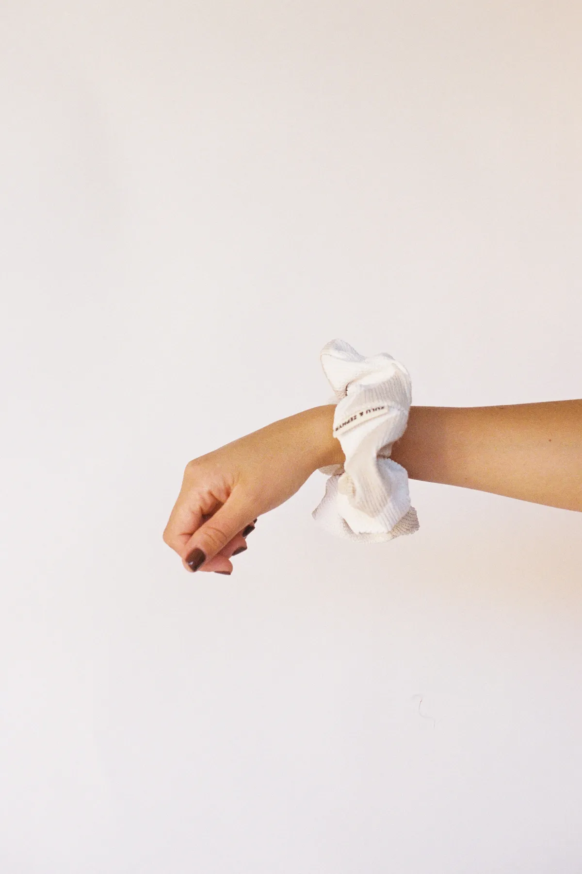 Zulu & Zephyr Logo Scrunchie - Husk Stripe